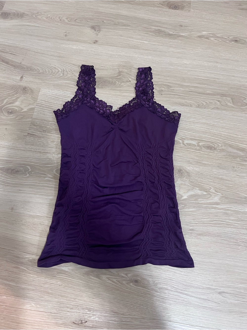 Purple Lace-Trim Women's Camisole Tank Top